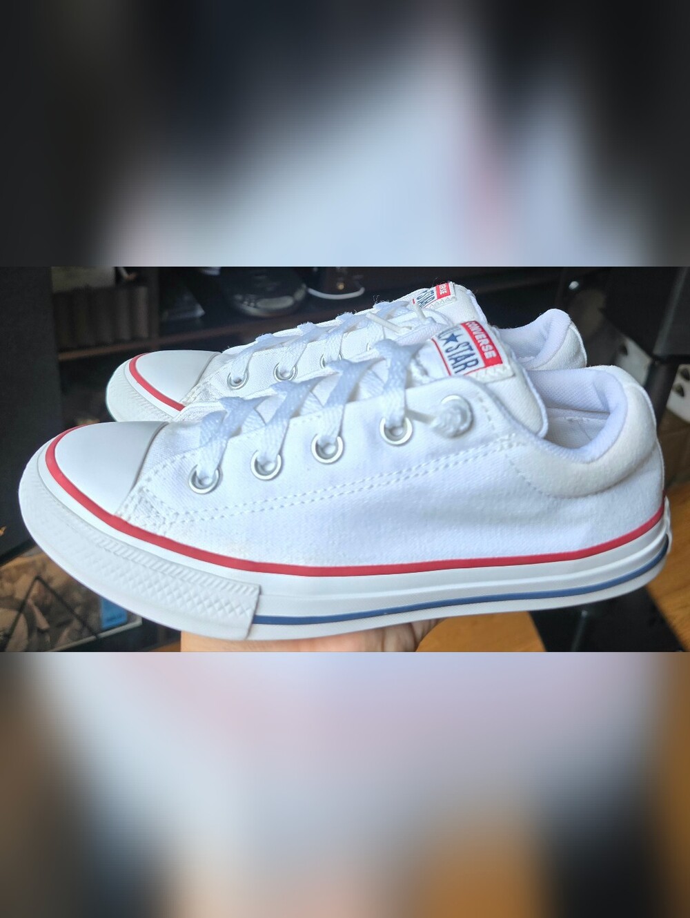 Sz 3 Little Kids CONVERSE CTAS STREET White Low Top Shoes